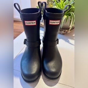 Hunter Classic Black Moto style Waterproof Boots